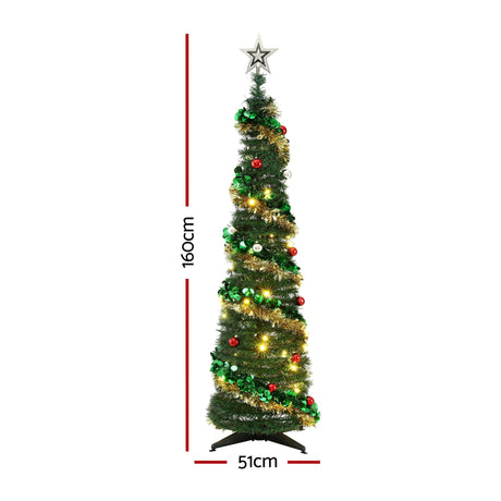 160cm pop-up tree, battery operated.