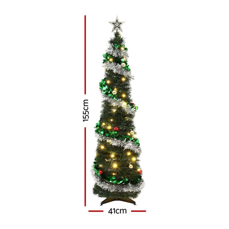 155cm pop-up tree, battery operated.