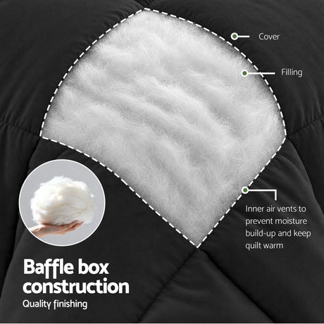 Microfibre all season, double size, breathable.