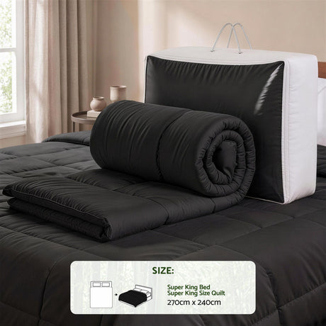 Microfibre all season, super king size, breathable.