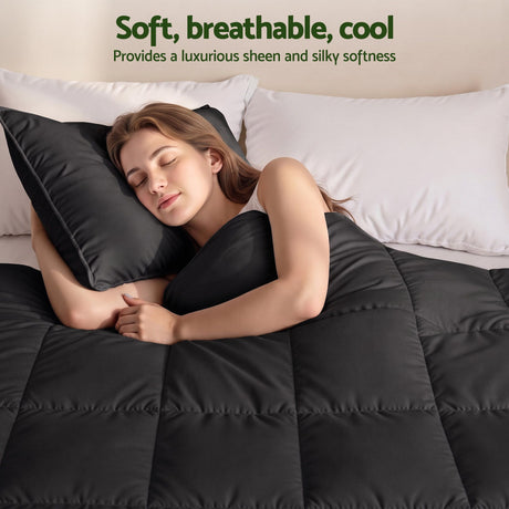Microfibre all season, super king size, breathable.