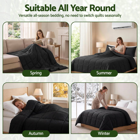 Microfibre all season, super king size, breathable.