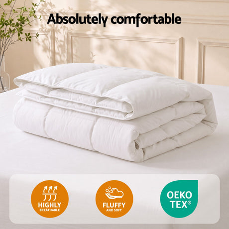 Quilt, king size, supplied with a storage bag.