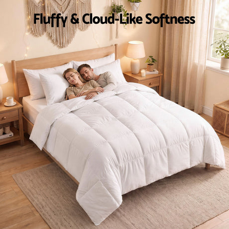 Quilt, king size, supplied with a storage bag.