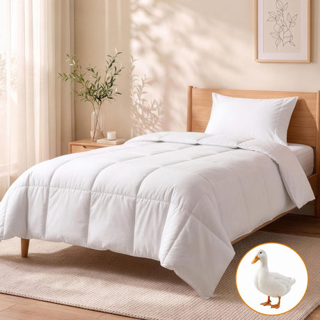 Quilt, single size, supplied with a storage bag.