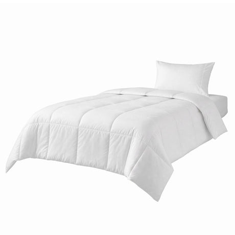 Quilt, single size, supplied with a storage bag.