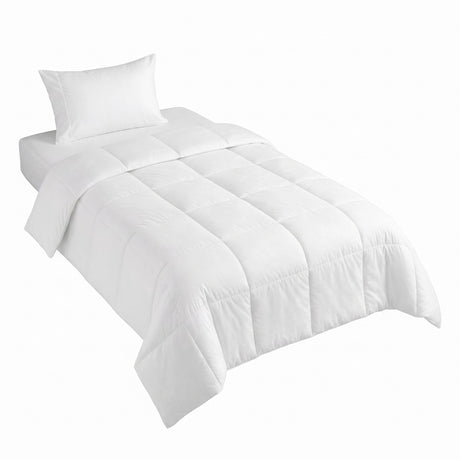Quilt, single size, supplied with a storage bag.
