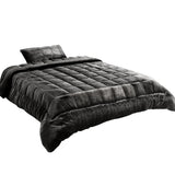 Charcoal quilt, single size, machine washable.