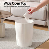 Cefito 8L Open Top Rubbish Bins Waste Bin Trash Can Storage Dustbin White