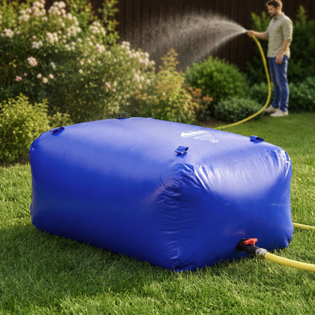 Portable camping appliances, 1000L, folds flat.