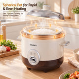 Devanti 3L Rice Cooker Small 6 Cup Multi Cooker with Steamer