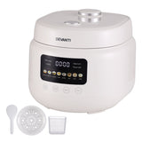 Devanti 3L Rice Cooker Small 6 Cup 8-in-1 Multi Cooker with 24H Preset Off-White