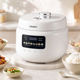Devanti 3L Rice Cooker Small 6 Cup 8-in-1 Multi Cooker with 24H Preset Off-White