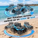 Keezi Kids Amphibious 2.4GHz Remote Control Car Boat with Water Spray Blue