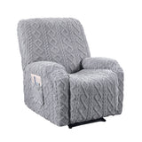 Artiss Recliner Chair Covers with Storage Side Pockets Grey