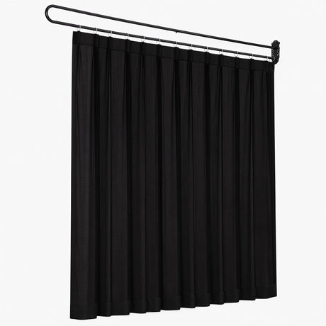 Black wall mounted room divider, 200x220cm.