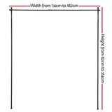 Artiss Room Divider Curtain Rod Extendable Black