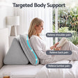 Giselle Bedding Back Pillow for Sitting in Bed, No-Collapse 25D High-Density Base, Ergonomic Lumbar Support Pillow for Gaming, Nursing & Floor Tatami, 90% Shredded Sponge Cushion with Washable Velvet Cover - Shoppers Spot Home & Garden > Bedding > Pillows