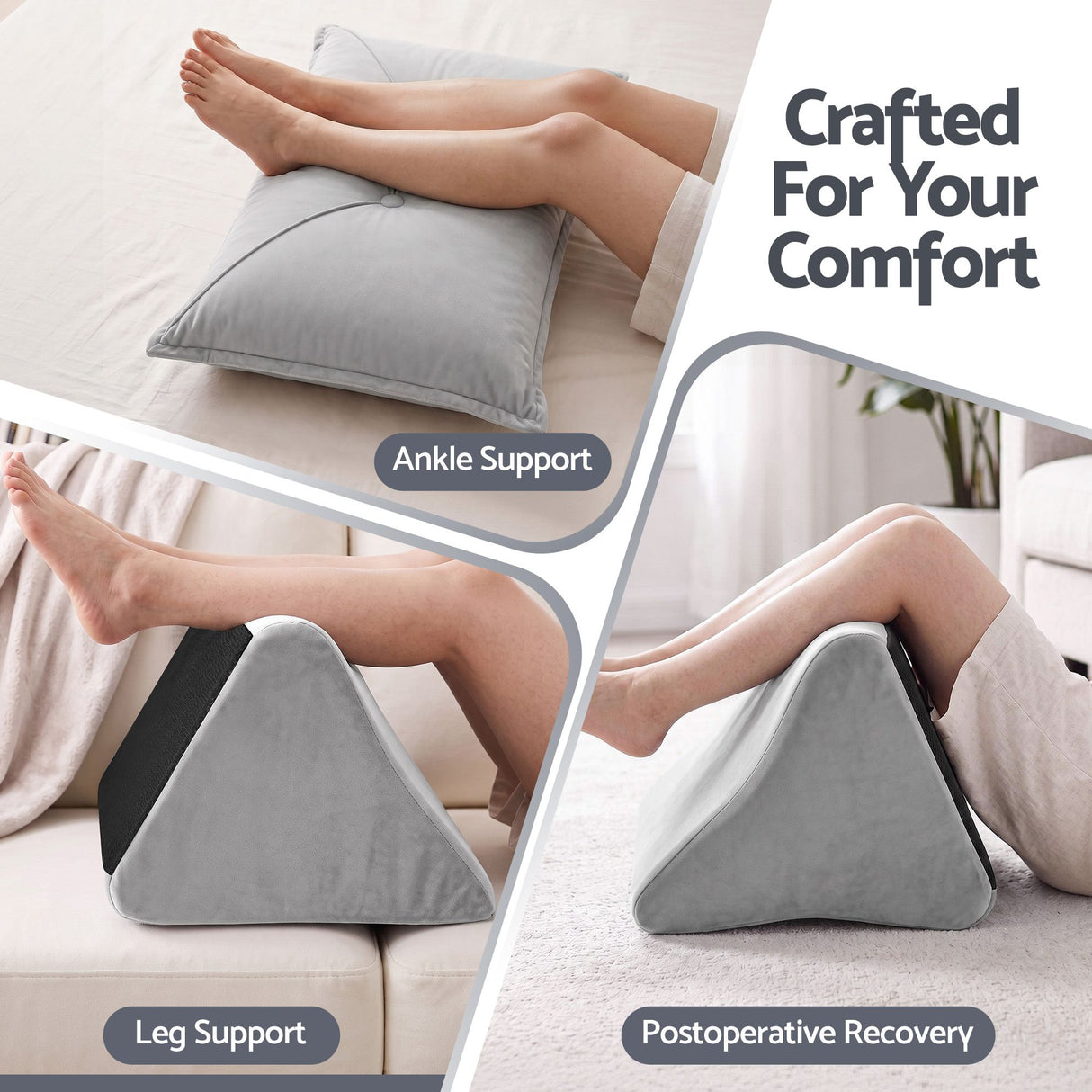 Giselle Bedding Back Pillow for Sitting in Bed, No-Collapse 25D High-Density Base, Ergonomic Lumbar Support Pillow for Gaming, Nursing & Floor Tatami, 90% Shredded Sponge Cushion with Washable Velvet Cover - Shoppers Spot Home & Garden > Bedding > Pillows - Alternate view 5
