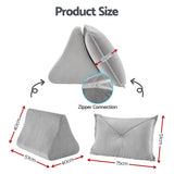 Giselle Bedding Back Pillow for Sitting in Bed, No-Collapse 25D High-Density Base, Ergonomic Lumbar Support Pillow for Gaming, Nursing & Floor Tatami, 90% Shredded Sponge Cushion with Washable Velvet Cover - Shoppers Spot Home & Garden > Bedding > Pillows - Alternate view 10