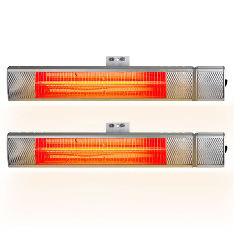 Devanti 2PCS Electric Strip Heater Radiant Infrared Heaters Remote Control 2000W - Shoppers Spot Appliances > Heaters > Patio Heaters - Alternate view 3