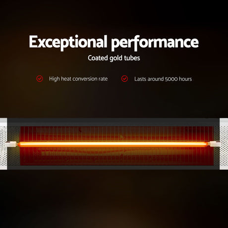 Devanti 2PCS Electric Strip Heater Radiant Infrared Heaters Remote Control 2000W - Shoppers Spot Appliances > Heaters > Patio Heaters - Alternate view 5