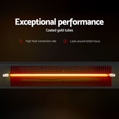 Devanti 2PCS Electric Strip Heater Radiant Infrared Heaters Remote Control 3000W - Shoppers Spot Appliances > Heaters > Patio Heaters - Alternate view 5
