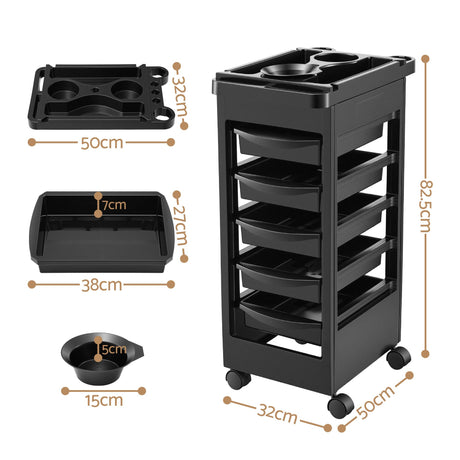 Mobile hairdressing cart.