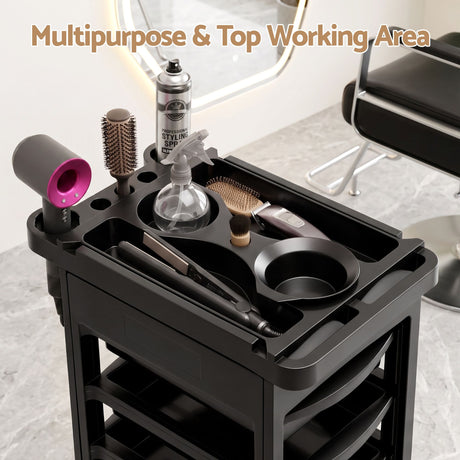 Mobile hairdressing cart.