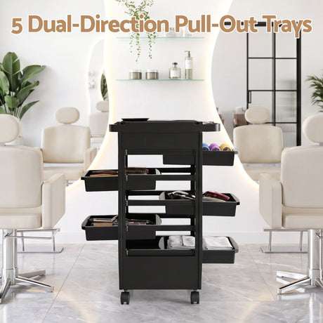 Mobile hairdressing cart.