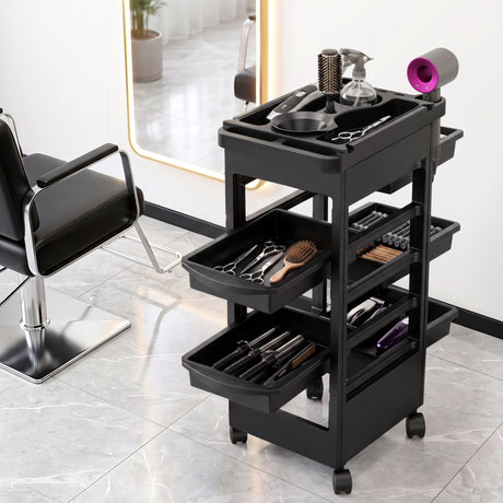 Mobile hairdressing cart.