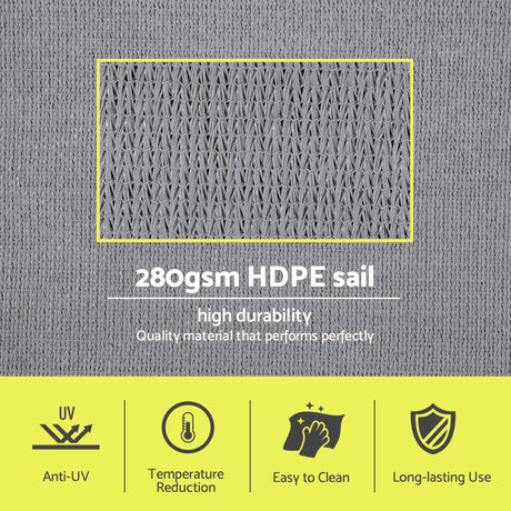 Instahut grey canopy rectangle, breathable.