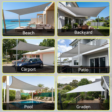 Instahut grey canopy rectangle, breathable.