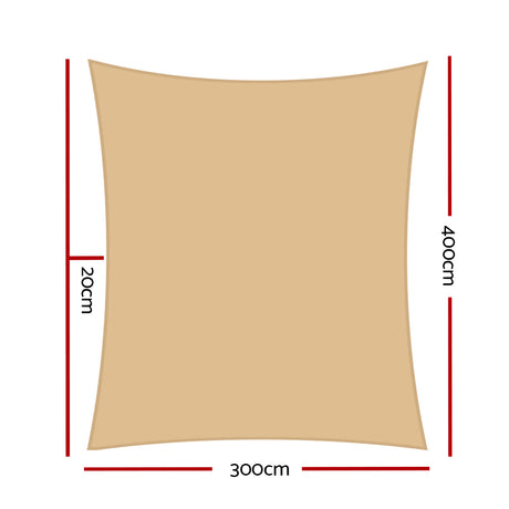 Instahut waterproof shade cloth, 3x4m, 4m.