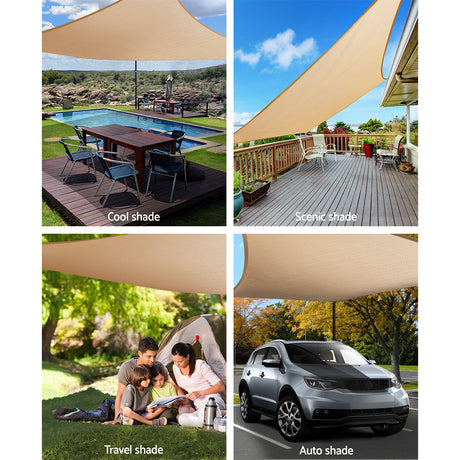 Instahut waterproof shade cloth, 3x4m, 4m.