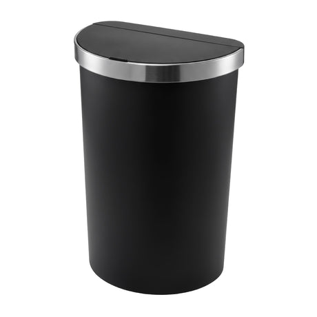 Devanti 50L D-shape motion sensor rubbish bin in black