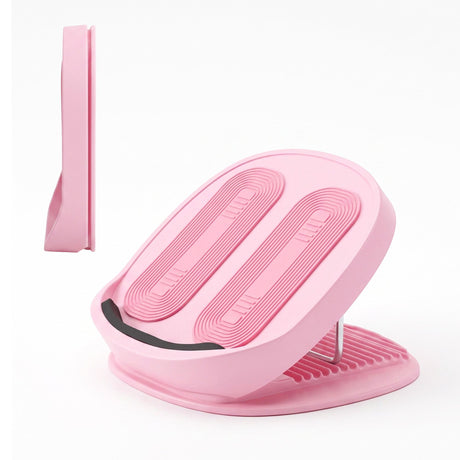 Pink adjustable gym equipment, lightweight.