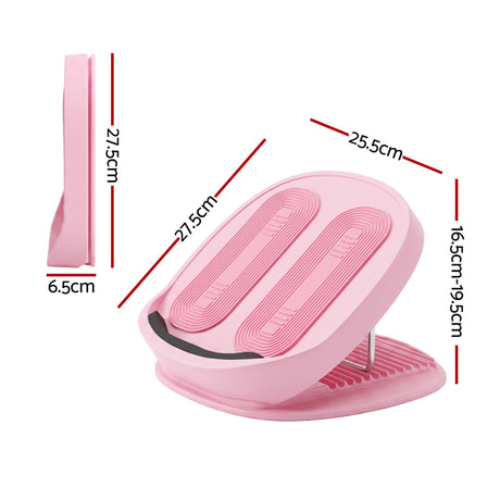Pink adjustable gym equipment, lightweight.