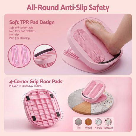 Pink adjustable gym equipment, lightweight.