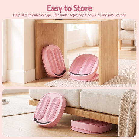Pink adjustable gym equipment, lightweight.