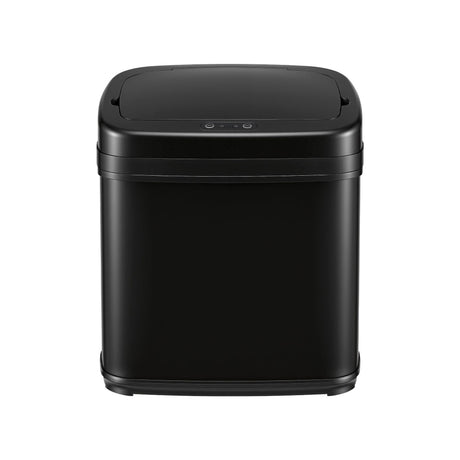 Devanti black touchless motion sensor bin, 15L.