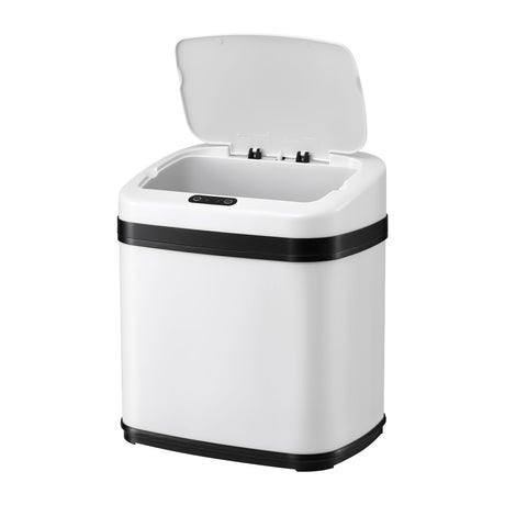 Devanti white touchless motion sensor bin, 15L.
