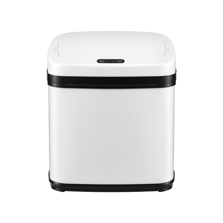 Devanti white touchless motion sensor bin, 15L.