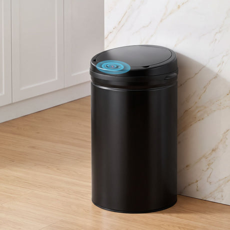 Devanti black touchless sensor bin, 30L.