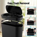 Devanti 21L slim motion sensor bin, black