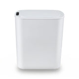 Devanti Automatic Trash Bin with Lid 21L Motion Sensor Kitchen Bin Touchless Garbage Can Plastic Slim Rubbish Bin with Liner Holder for Kitchen, Home, Office, White
