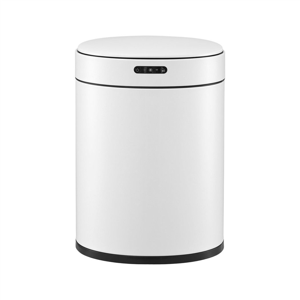 Devanti 20L Automatic Sensor Bin Touchless Rubbish Waste Bin White Kitchen.