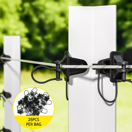 Black electric fence, 200pcs, UV resistant.