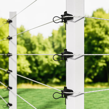 Black electric fence, 200pcs, UV resistant.
