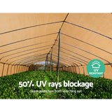 Instahut 50% Shade Cloth 1.83x10m Shadecloth Sail Hevy Duty Beige